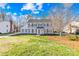 Beautiful two-story house with manicured lawn, dark shutters, and neutral siding, located in a quiet neighborhood at 1133 Bloom Wood Ln, Matthews, NC 28105