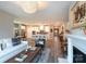 Open concept living area seamlessly blends the living room, kitchen, and dining spaces at 12609 Twilight Dr, Mint Hill, NC 28227