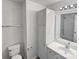 Bright, clean bathroom featuring a combination shower and tub, and a vanity with storage at 246 Tail Race Ln, Fort Mill, SC 29715