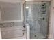 Elegant bathroom featuring a bathtub and a glass-enclosed shower at 2617 Manor Stone Way, Indian Trail, NC 28079