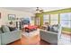 Inviting living room with modern furniture, hardwood floors, and plenty of natural light at 3247 Bamburgh Ct, Charlotte, NC 28216