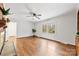 Bright and airy living room featuring hardwood floors and a large window at 410 Deerwood Dr, Gastonia, NC 28054