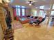A stone fireplace highlights the features in this expansive living room at 720 9Th Nw Ave, Hickory, NC 28601