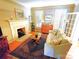 Cozy living room with fireplace, hardwood floors, and a comfortable sofa and bright natural light at 720 9Th Nw Ave, Hickory, NC 28601