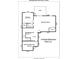 Basement floor plan featuring a bedroom, laundry room, open flex space, unfinished and finished basement at 805 Deep River Way, Waxhaw, NC 28173