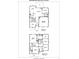 Detailed floor plan showcasing layout of first and second floors with dimensions at 805 Deep River Way, Waxhaw, NC 28173
