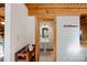 Charming powder room with pedestal sink, decorative mirror, and views of outdoors at 106 Mcnaron Ln, Mooresville, NC 28117
