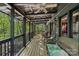 Inviting covered deck with comfortable seating, perfect for relaxing and enjoying the view at 106 Mcnaron Ln, Mooresville, NC 28117