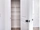 Linen closet with white wire shelving providing ample storage at 107 Megby Trl, Statesville, NC 28677