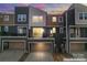 Evening exterior view showcasing balconies and garages in a modern townhome community at 1645 Unison Dr, Charlotte, NC 28262