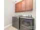 Laundry room with modern washer and dryer and ample cabinet space at 3004 Fallondale Rd, Waxhaw, NC 28173