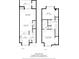 Floorplan of first and second floor showing kitchen, living room, bedrooms, and bathrooms at 11020 Carmel Crossing Rd, Charlotte, NC 28226