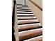 Staircase with wood treads and LED lighting, offering a modern and stylish design element at 130 Valley Glen Dr, Troutman, NC 28166