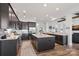 Gourmet kitchen features a large island, stainless appliances, and an open floorplan at 14007 Cameryn Elise Dr, Cornelius, NC 28031