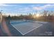 Outdoor pickleball courts with nets and blue and gray playing surface at 14007 Cameryn Elise Dr, Cornelius, NC 28031