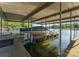Well-maintained boat lift structure offering convenient access to the lake for boating enthusiasts at 141 Baywatch Dr, Mooresville, NC 28117