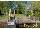Inviting lake dock with seating area, perfect for waterfront relaxation and enjoying scenic views at 141 Baywatch Dr, Mooresville, NC 28117