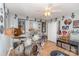 Bedroom decorated with musical themes, a fan, wood-look flooring, and a closet at 706 Skinner Rd, Shelby, NC 28152