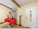 Bright living room with hardwood floors, decorative beams, and comfortable seating at 706 Skinner Rd, Shelby, NC 28152