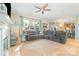 Spacious living room offers ample seating and seamless transition to kitchen at 10230 Blackstock Rd, Huntersville, NC 28078