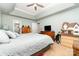 Spacious main bedroom boasts a tray ceiling, neutral tones, and ample natural light at 10230 Blackstock Rd, Huntersville, NC 28078