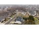 Overhead shot of a residential neighborhood with well-maintained homes, mature trees, and landscaped yards at 13132 Purple Dawn Dr, Charlotte, NC 28213