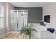 A bathroom features a tub with jets, a shower, and natural light to create a spa-like atmosphere at 13132 Purple Dawn Dr, Charlotte, NC 28213