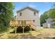 Back exterior view showing the wooden deck and house siding at 222 Ventner Ct, Charlotte, NC 28214