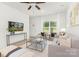 Bright living room featuring modern furnishings, neutral tones, and ample natural light at 222 Ventner Ct, Charlotte, NC 28214