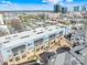 An aerial view of the townhomes showing the courtyard and balconies at 2401 Euclid Ave # 306, Charlotte, NC 28203