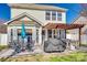 Backyard featuring an outdoor kitchen, pergola, patio dining, and an open lawn area at 249 Sand Paver Way, Fort Mill, SC 29708