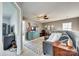 Spacious bonus room features comfortable seating, unique decor, and neutral tones at 249 Sand Paver Way, Fort Mill, SC 29708