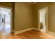 This versatile bedroom features hardwood floors that seamlessly flow into the adjacent living areas at 300 S Main St # K, Salisbury, NC 28144