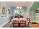 Bright dining room featuring a window view, a chandelier, and classic furnishings at 306 W Marsh St, Salisbury, NC 28144