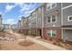 Charming multi-story townhome featuring a brick facade and gray siding at 4548 Millennium Ave, Charlotte, NC 28217