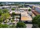 Overhead view of The Olde Mecklenburg Brewery & Biergarten, a popular local restaurant and brewery at 507 Bowman Rd, Charlotte, NC 28217