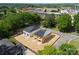 Aerial view showing two properties, in process of construction, in a vibrant neighborhood at 507 Bowman Rd, Charlotte, NC 28217
