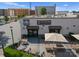 Aerial shot of OMB with outdoor seating, inviting patrons to enjoy food and drinks at 507 Bowman Rd, Charlotte, NC 28217