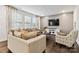 Comfortable living room featuring neutral tones, modern furniture and large windows at 531 Red Wolf Ln, Clover, SC 29710