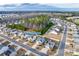 Aerial view of the home, situated in a neighborhood surrounded by trees and nature at 634 Gants Rd, York, SC 29745