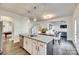Open concept kitchen with granite counters, stainless appliances with adjacent dining and living room at 634 Gants Rd, York, SC 29745