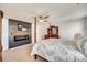 Stunning main bedroom featuring a fireplace, mounted TV, and beautiful furniture at 634 Gants Rd, York, SC 29745