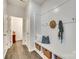 Bright mud room with storage bench, hooks, and decorative accents, perfect for organization at 634 Gants Rd, York, SC 29745