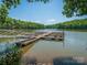 Picturesque lake view featuring a private dock, perfect for boating and enjoying the serene surroundings at 8418 Loxton Cir, Charlotte, NC 28214