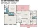 Detailed floor plan showcasing layout with screened porch, living spaces, bedrooms, and attached garage at 202 Oakwood St, Stanfield, NC 28163