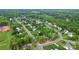 Scenic aerial view featuring homes in a verdant neighborhood, with mature trees enhancing its peaceful and welcoming charm at 2217 Heath Lake Dr, Mint Hill, NC 28227