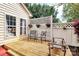 A well-maintained backyard deck is perfect for outdoor dining or relaxing at 2217 Heath Lake Dr, Mint Hill, NC 28227