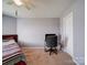 Bedroom showcasing neutral paint, a ceiling fan, and carpet flooring at 3841 Shasta Cir, Clover, SC 29710