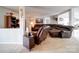 Comfortable living area with a leather sofa and accent furniture, perfect for entertainment and relaxation at 3841 Shasta Cir, Clover, SC 29710