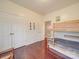 Bright bedroom with bunkbed and closet at 4032 River Falls Dr, Lowell, NC 28098